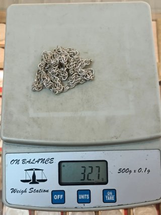 Elegante Cadena Cordón Plata