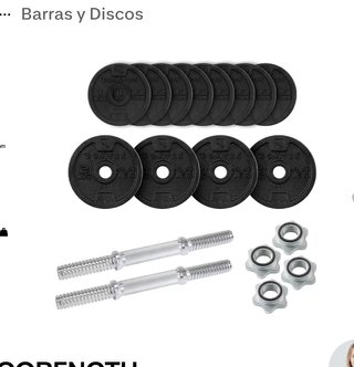Kit Mancuernas 20 kg (44 lb) con Maletín