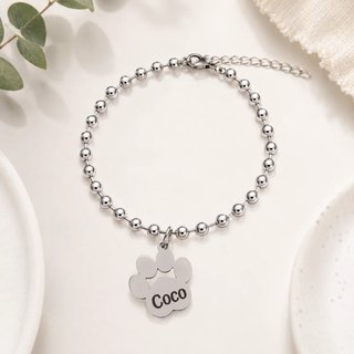 Pulsera personalizada con huella de mascota