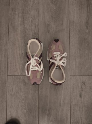 Zapatillas deportivas mujer beige y rosa