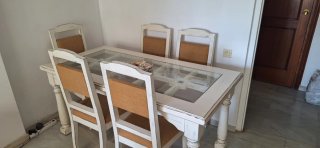Mesa y 6 Sillas Comedor Vintage Restauradas