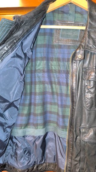 Cazadora Piel Massimo Dutti Negra