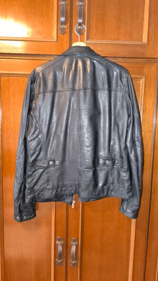 Cazadora Piel Massimo Dutti Negra