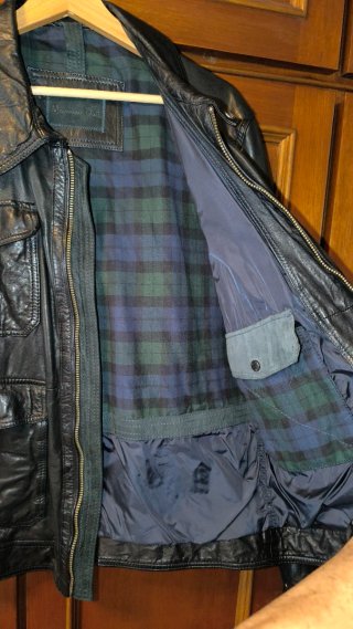 Cazadora Piel Massimo Dutti Negra
