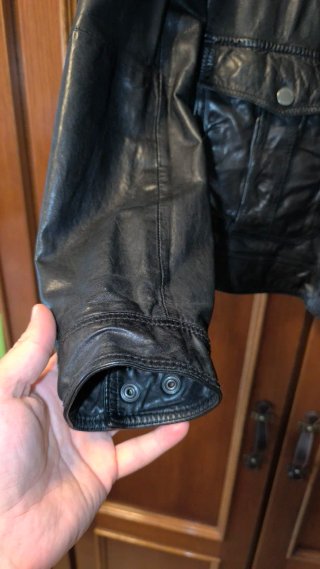 Cazadora Piel Massimo Dutti Negra