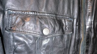Cazadora Piel Massimo Dutti Negra