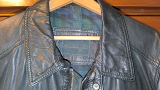 Cazadora Piel Massimo Dutti Negra