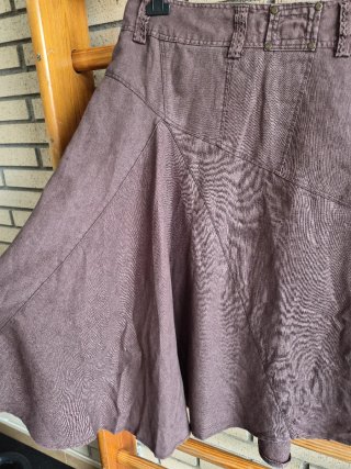 Falda Lino C&A Talla 44 Marrón