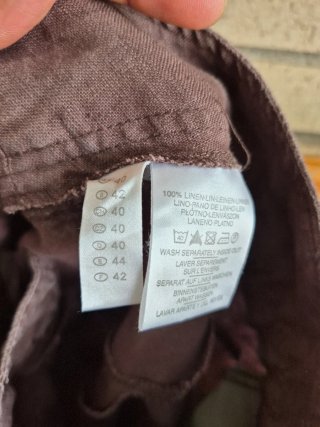Falda Lino C&A Talla 44 Marrón