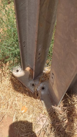 Pilares de hierro galvanizado