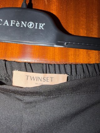 Pantaloni Twin Set neri gamba ampia