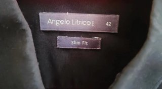 Camisa de vestir negra para hombre