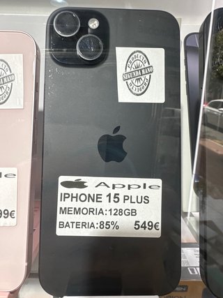 iPhone 15 Plus 128GB Negro - Batería 85%