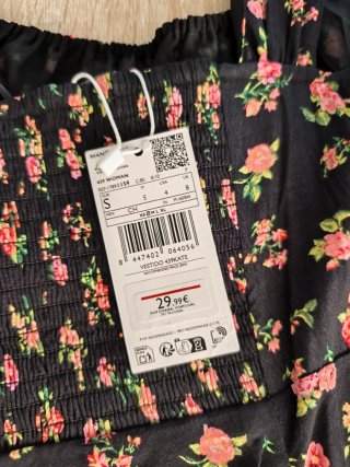 Vestido Mango flores talla S