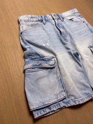 Pantalón Cargo Vaquero Zara Talla M