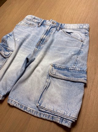 Pantalón Cargo Vaquero Zara Talla M