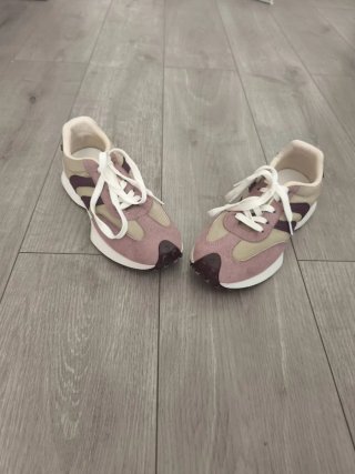 Zapatillas deportivas mujer beige y rosa