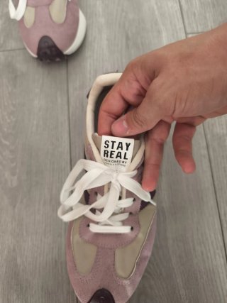 Zapatillas deportivas mujer beige y rosa
