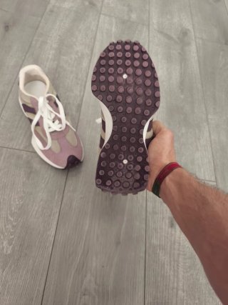 Zapatillas deportivas mujer beige y rosa