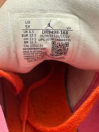 Nike Jordan 1 Low 37.5 Rosa Bianco