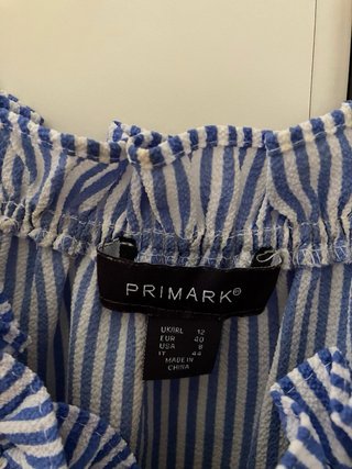 Maglietta Primark a righe blu e bianche