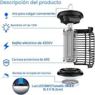 Lámpara LED Antimosquitos Eléctrica