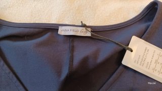 Vestido punto azul talla única