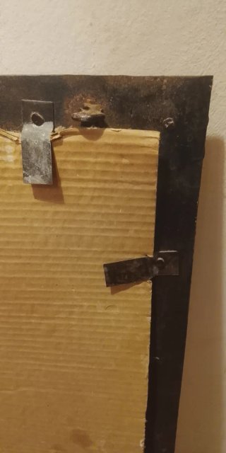 Espejo antiguo hierro forjado bronce