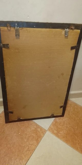 Espejo antiguo hierro forjado bronce