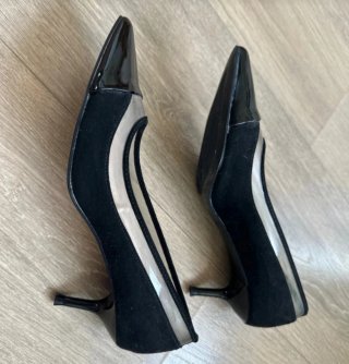 Zapatos Salón Zara Talla 35 Negros