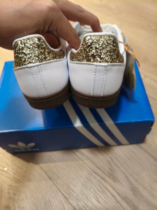 Adidas Samba Golden Hour - Custom Gold Glitter