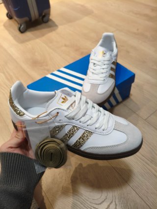 Adidas Samba Golden Hour - Custom Gold Glitter