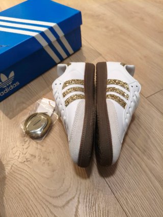 Adidas Samba Golden Hour - Custom Gold Glitter