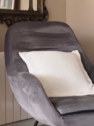 Butaca mecedora terciopelo gris