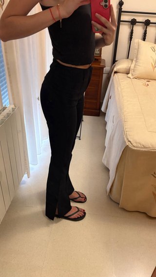 Pantalón de traje negro mujer