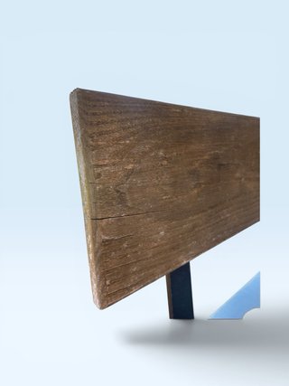 Banco industrial madera y metal