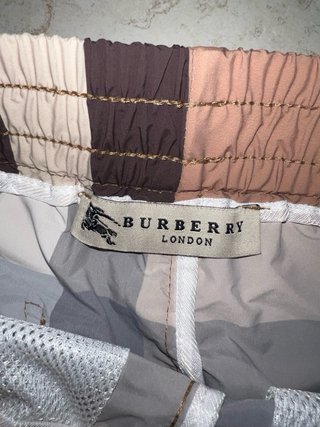 Bañador Burberry Cuadros Beige y Marrón