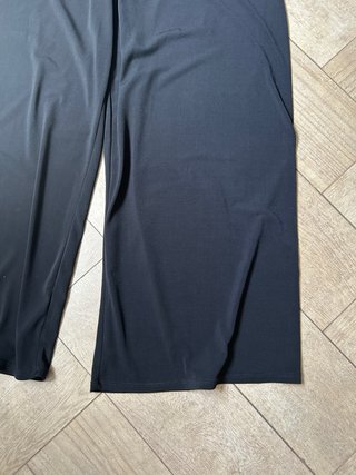Pantalones anchos negros cintura elástica