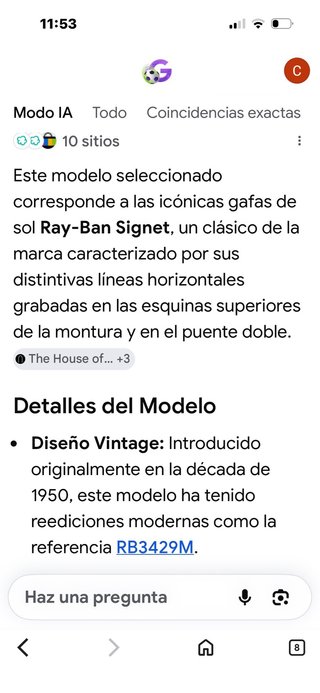 Gafas Ray-Ban Signet Doradas