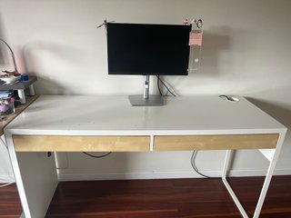 Escritorio Ikea blanco y madera