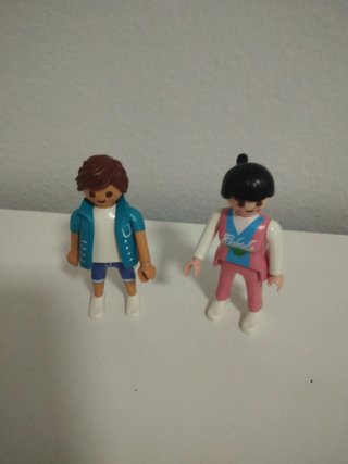 Lote familia Playmobil con bicicletas
