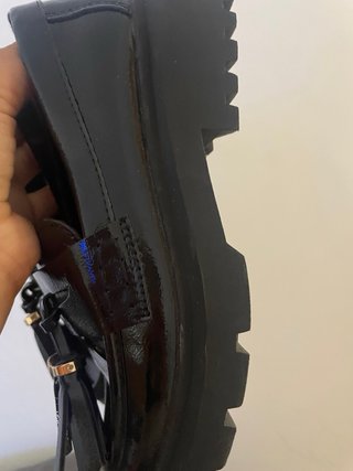 Zapatos Zara Negros Charol con Tassel
