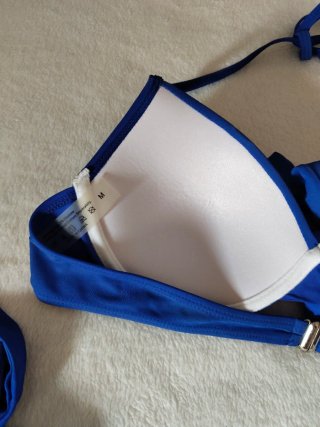 Bikini Mujer Azul y Estampado Floral