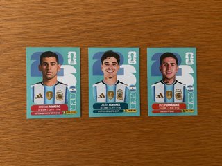 Lote 3 cromos Argentina Mundial