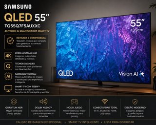 TV Samsung QLED 55” 4K Vision AI Quantum Dot