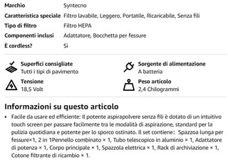 Aspirapolvere senza fili bianco