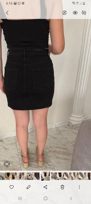 Minifalda vaquera Zara negra