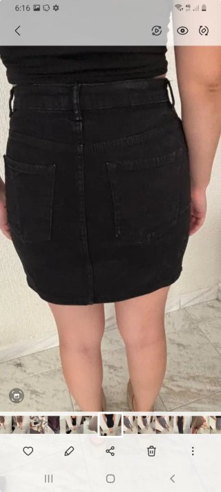 Minifalda vaquera Zara negra