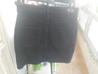 Minifalda vaquera Zara negra