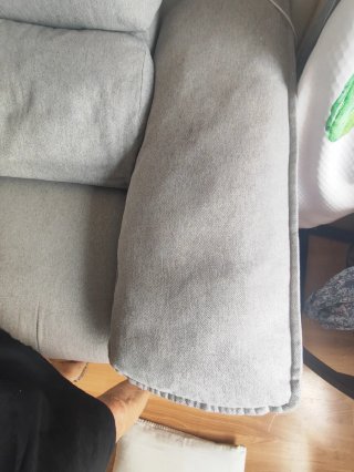 Sofá modular gris de tela